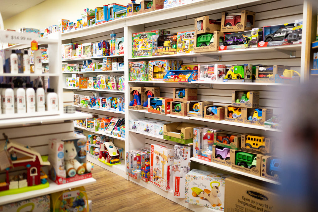 Baby and toddler toys on display at Minds Alive toy store in Collingwood